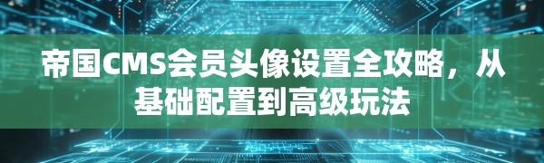 帝国CMS会员头像设置全攻略，从基础配置到高级玩法
