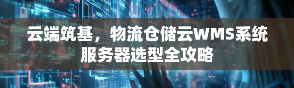云端筑基,物流仓储云WMS系统服务器选型全攻略